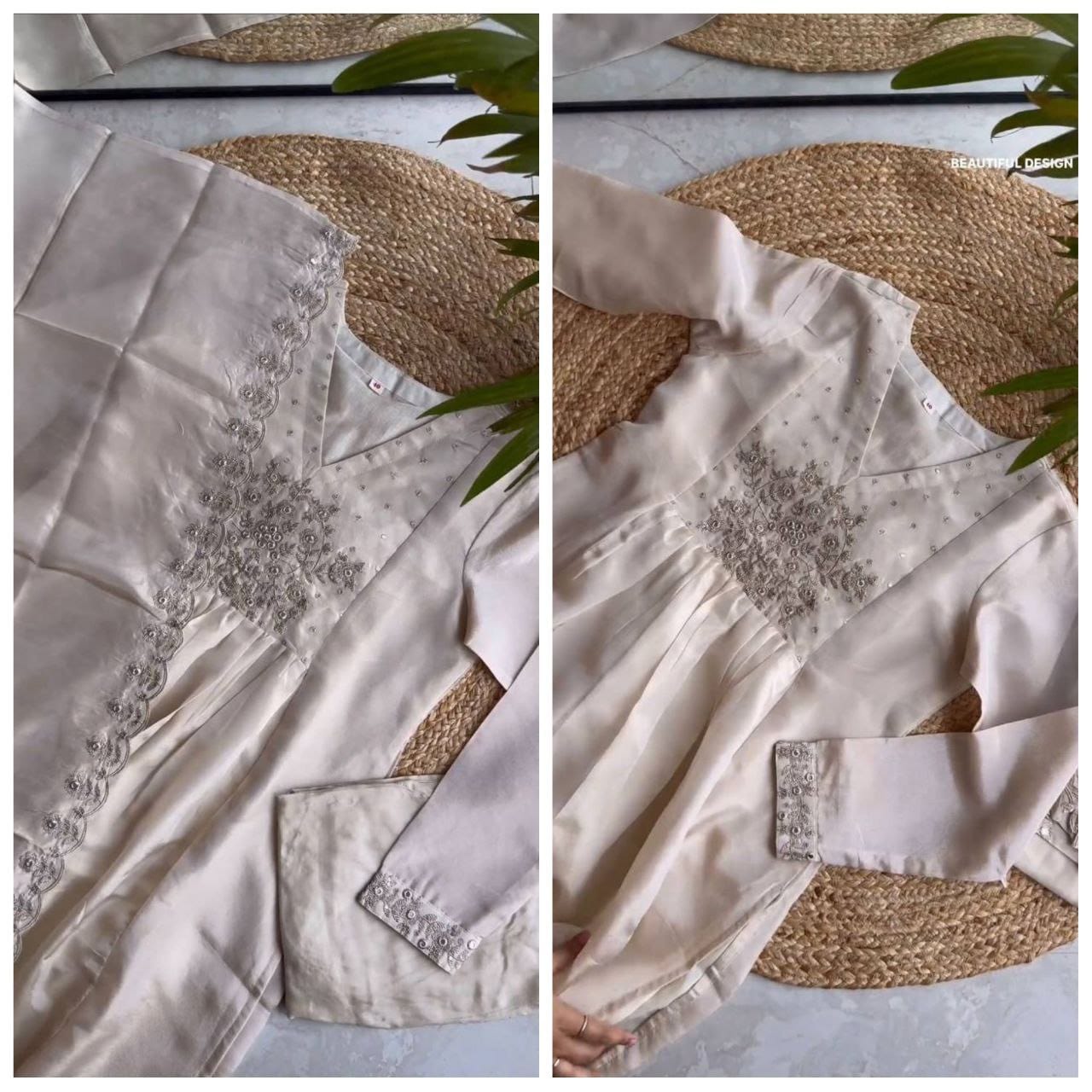 KD Designer outfits Exquisite Tissu Organza Silk Designer Suit Set with Thread and Sequence Work