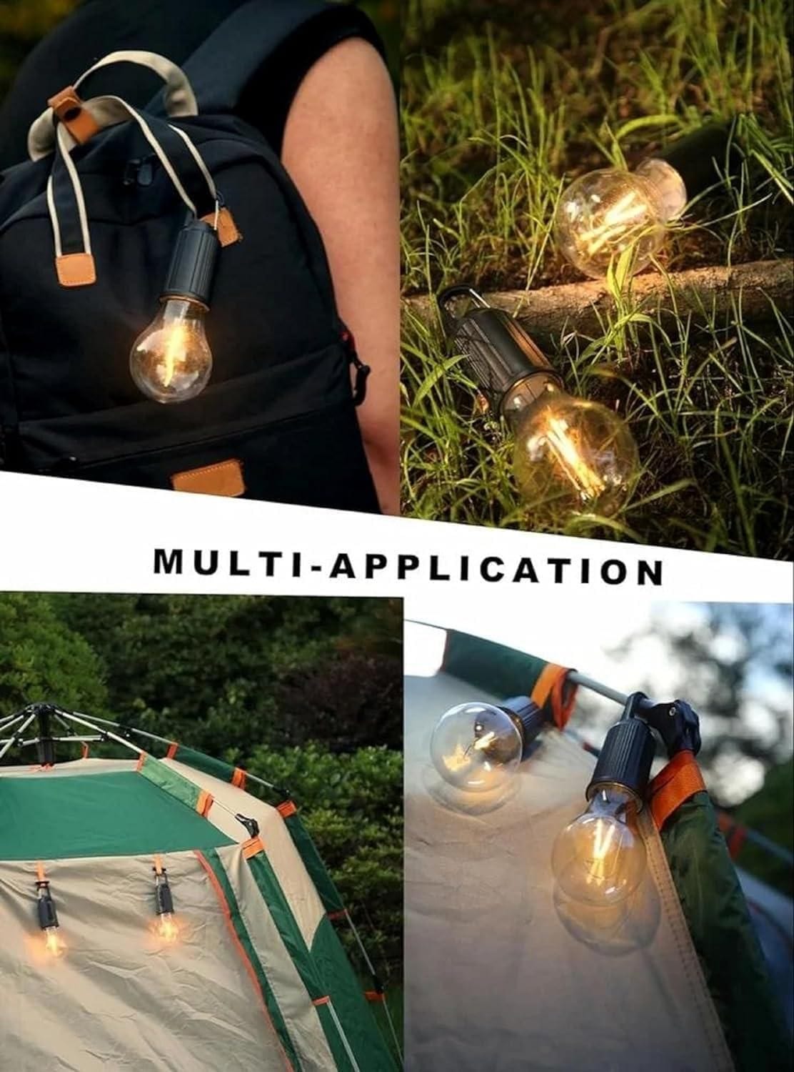 Roposo Clout Decorative Hanging Bulb with 3 Modes Tent Lamp for Camping Pack of 1