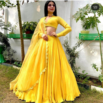 Gorgeous Designer Yellow Lehenga Haldi Ceremony Special