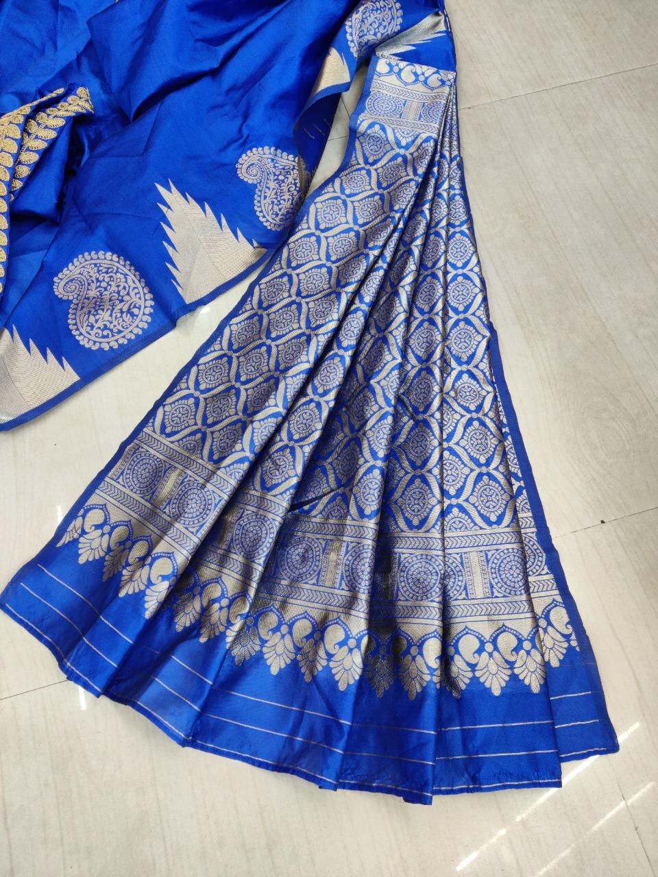 SE saree Royal Blue Ready to Wear Saree