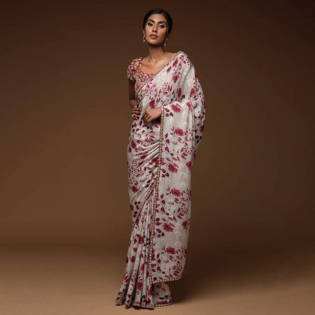 MnM Dresses Designer Digital Printed Saree
