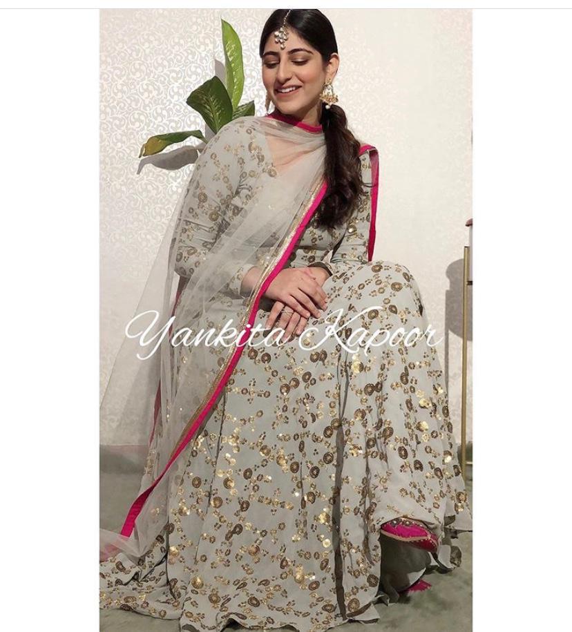 Yankita Kapoor's Georgette With Embroidery Top & Plazzo